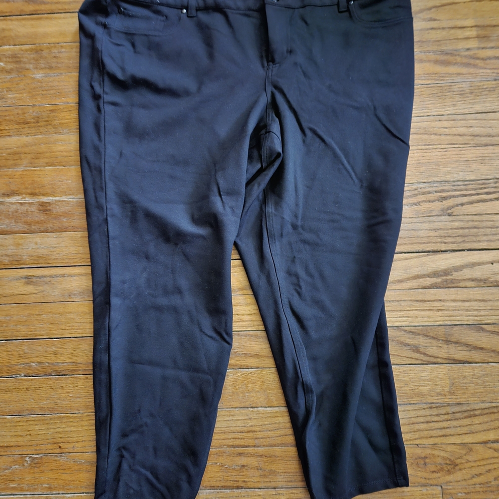 torrid‎ Black Pull-On Stretch Pants with Button Trim